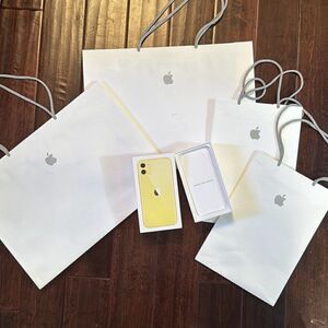 Apple shopping box (4) and iphone 11 box bundle